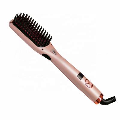 L047(Pink hair straightener brush)